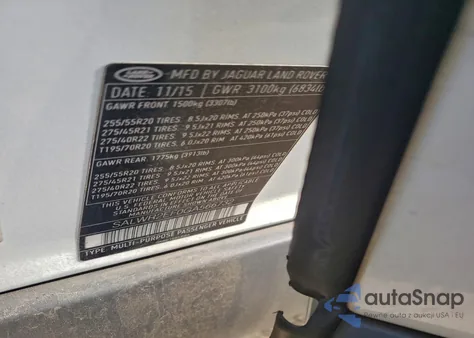 2016 Land Rover Range Rover Sport Sc from USA, damaged, VIN SALWR2EF0GA566732